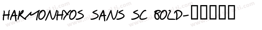 harmonhyos sans sc bold字体转换